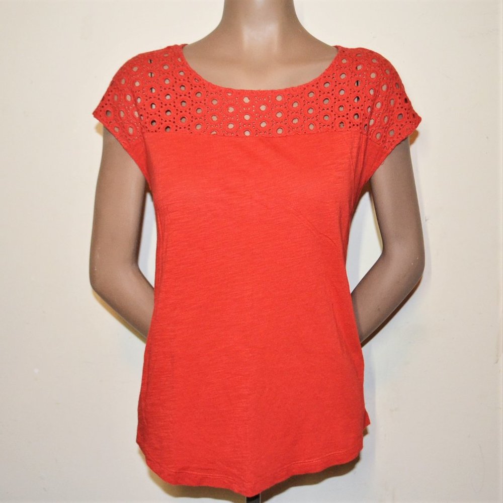 Ann Taylor LOFT Short Sleeve Blouse Sz Medium